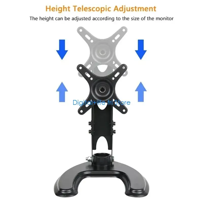 E06D Monitor Stand 360 Degree Rotation Office Use Suitable for 10-27inch Monitor Desktop Support Arm Holder Accessories