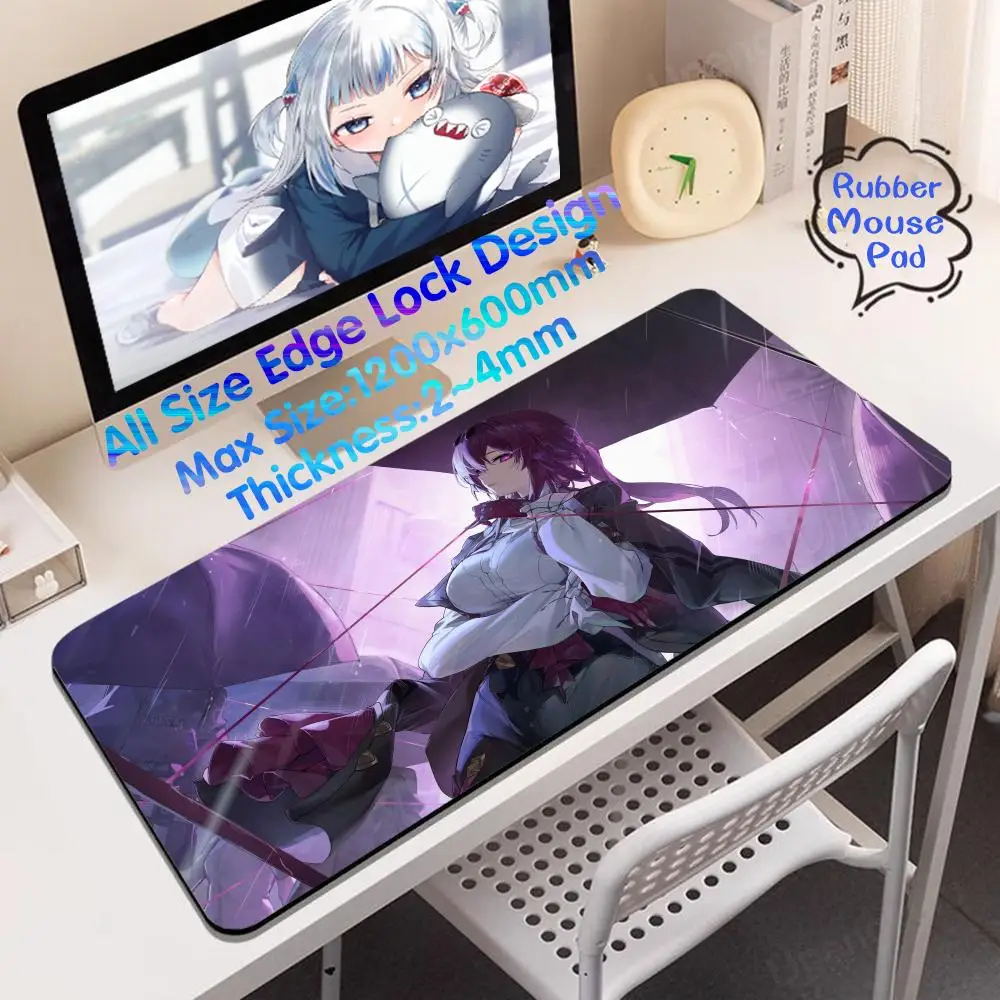 Kafka Mouse Pad 1200x600 Rubber Desktop Setup Mouse Pad 4mm Super Big Large Edge Lock Desk Game  Pc Setup Accessories Mat