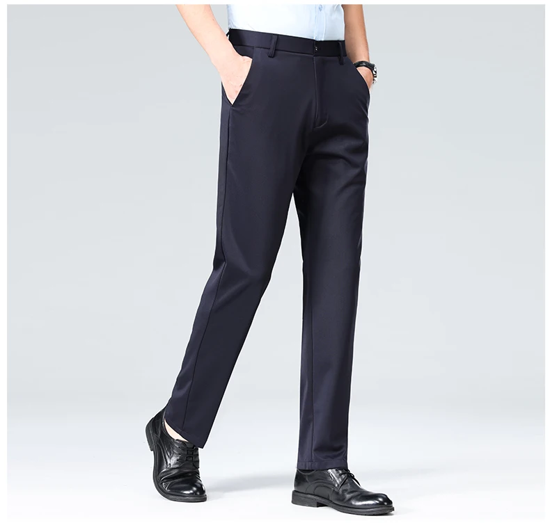29-42 männer Sommer Dünne Mode Business Casual Anzug Hosen Lange Hosen männer Elastische Gerade Hülse Formale hosen Plus Größe – Detail 12