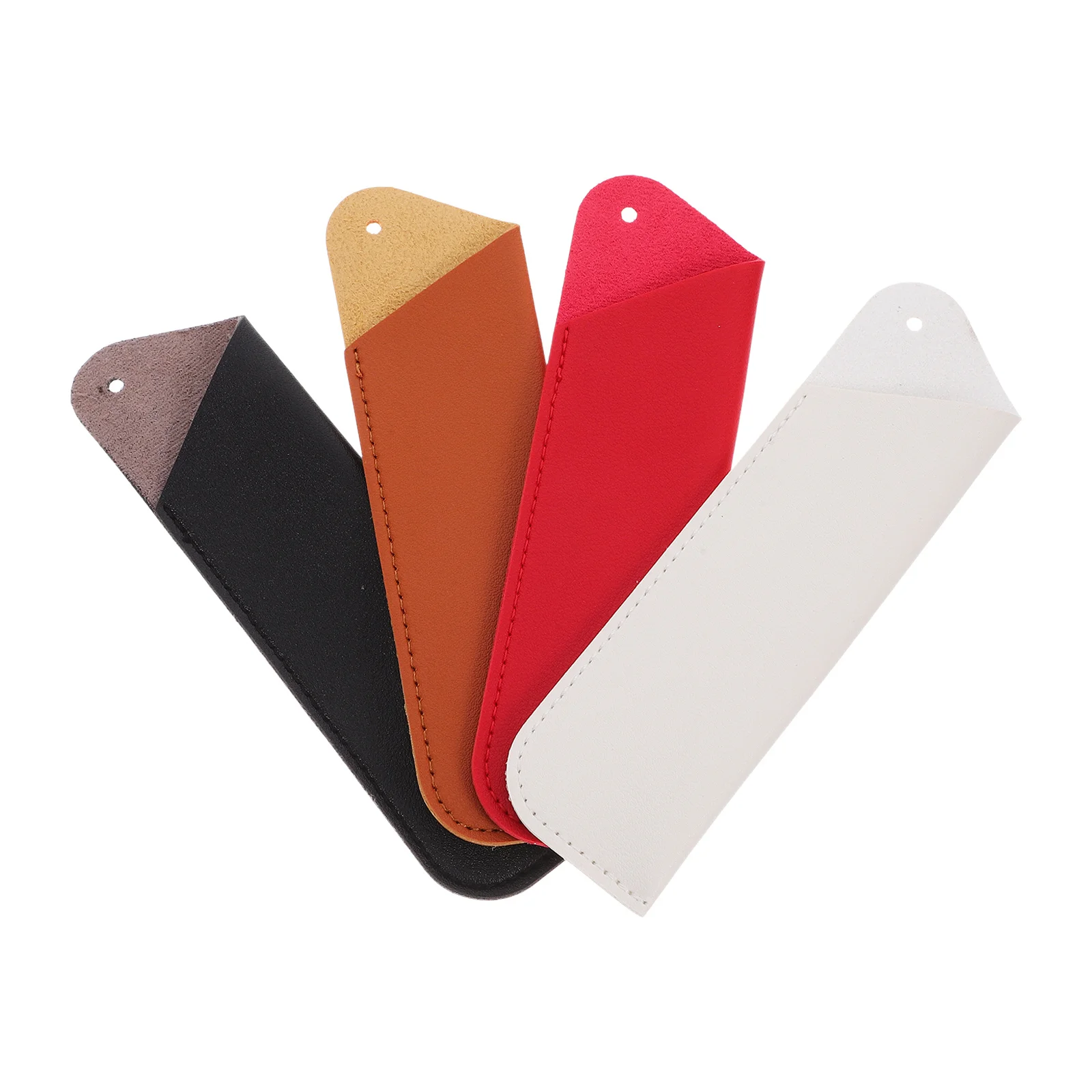 

4Pcs Multi-Function Pencil Bag Protective Sleeve Retro Solid Color Portable Pencil Pouch Storage Stationery Case