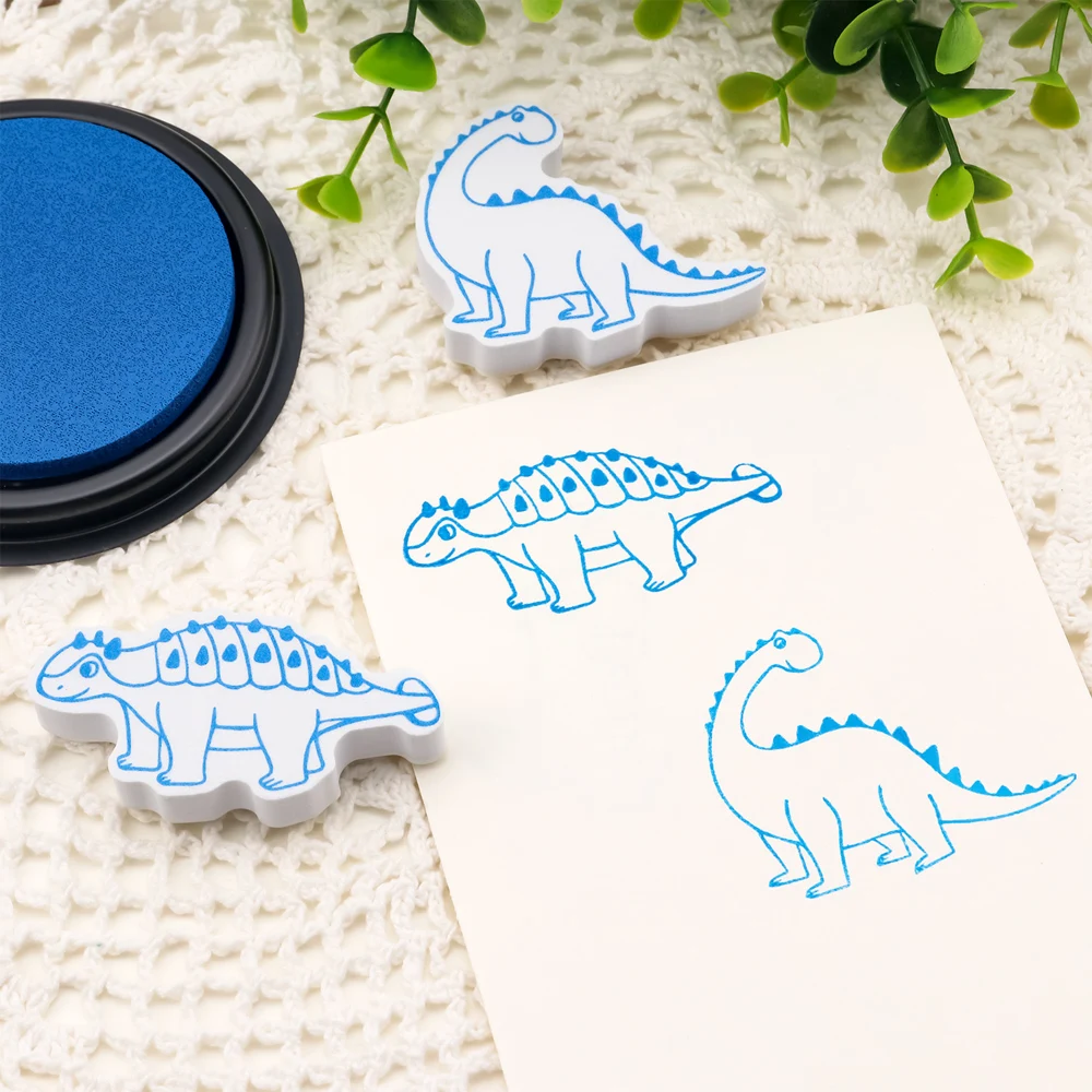 Наборы штампов Eva с алфавитом динозавров и чернильной подушечкой, отлично подходят для изготовления карточек ручной работы и альбомов, инструмент «сделай сам» 2025