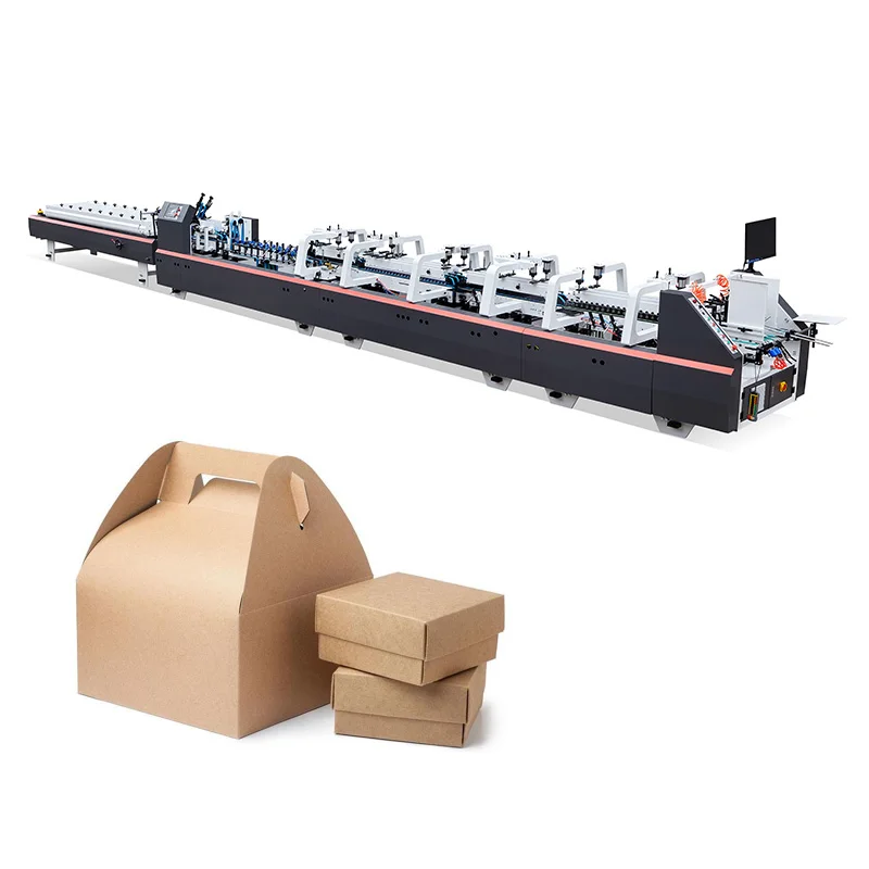 Full Automatic Paper Box Forming Machine Lunch Burger Cake Hamburger Pizza  Making   Production s