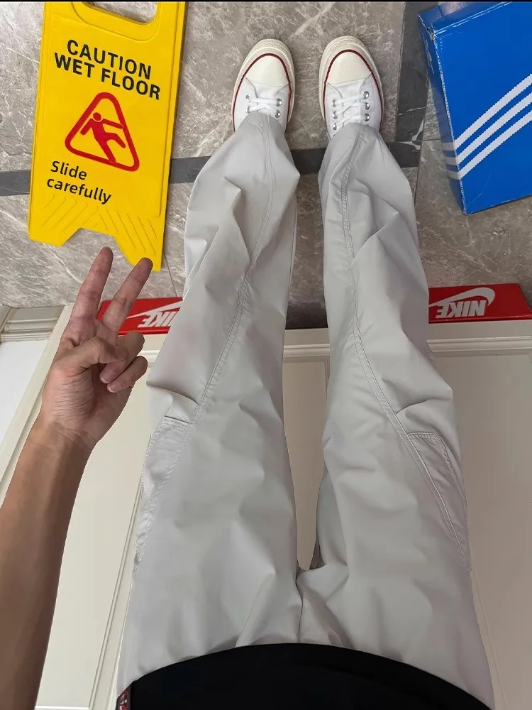 Pantaloni da arrampicata ell morbidi a prova di maglietta americana sottile estiva da uomo Gamba dritta in seta di ghiaccio Qui Dry Sport Abbigliamento da lavoro da montagna