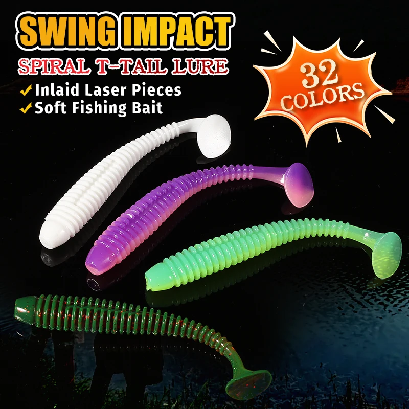 Supercontinent swing Impact Ring Shad Vissen Lokken 6 pcs/10 pcs/20 pcs Kunstmatige Pesca Leurre Souple vissen Lokt