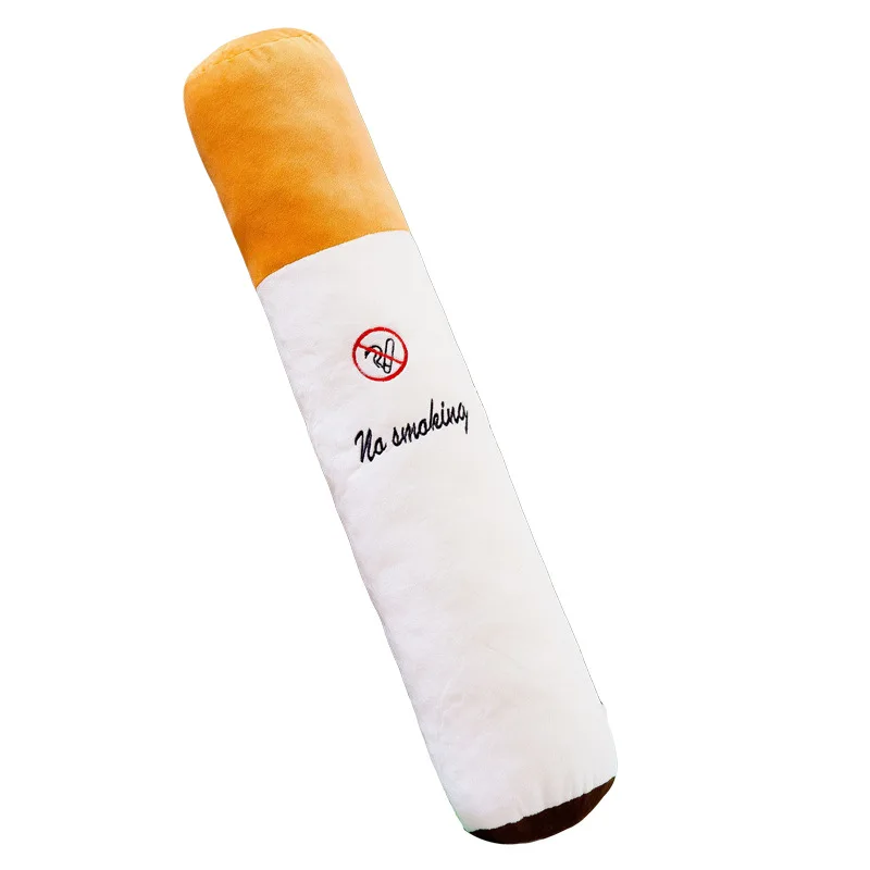 30-110cm Funny Smoking Cylindrical Sleeping Cigarette Pillow Smulation Plush Toys Fashion Friend Birthday Gift