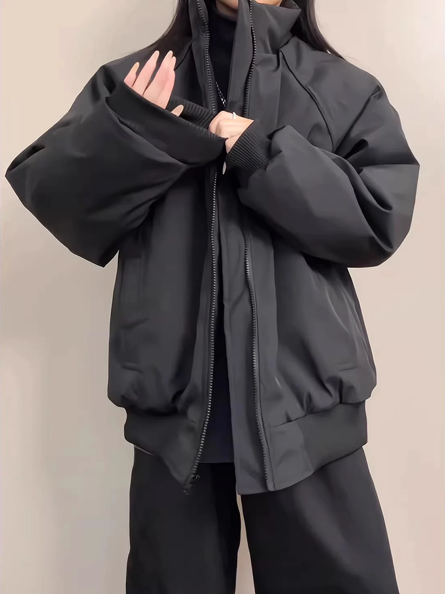 Thiened المحملة واقية ملابس العمل Jaet الرجال معطف القطن الدفء الوقوف طوق oulder ملابس خارجية مناسبة الخريف الشتاء