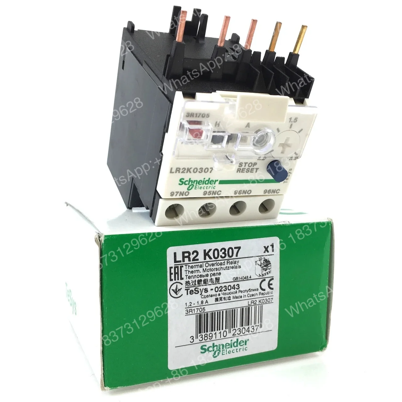 LR2K0307 LR2-K0307 TeSys K - relés de sobrecarga térmica diferenciales - 1.2...1.8 A - clase 10A