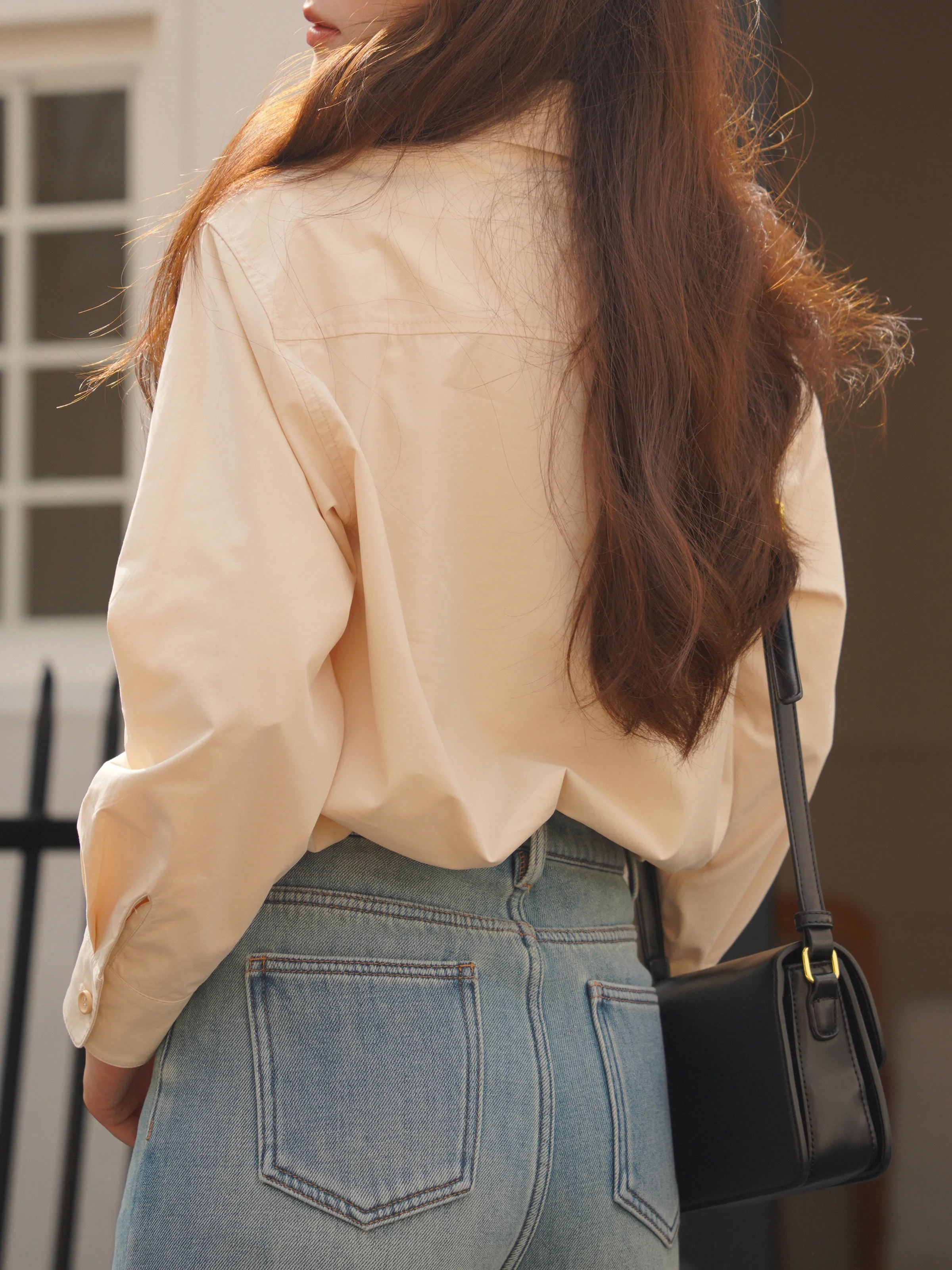 Vintage gelaagd shirt dames gegolfde nephals binnenlaag ontwerp lange mouw losse pasvorm blouse herfst kantoor casual dagelijkse outfit