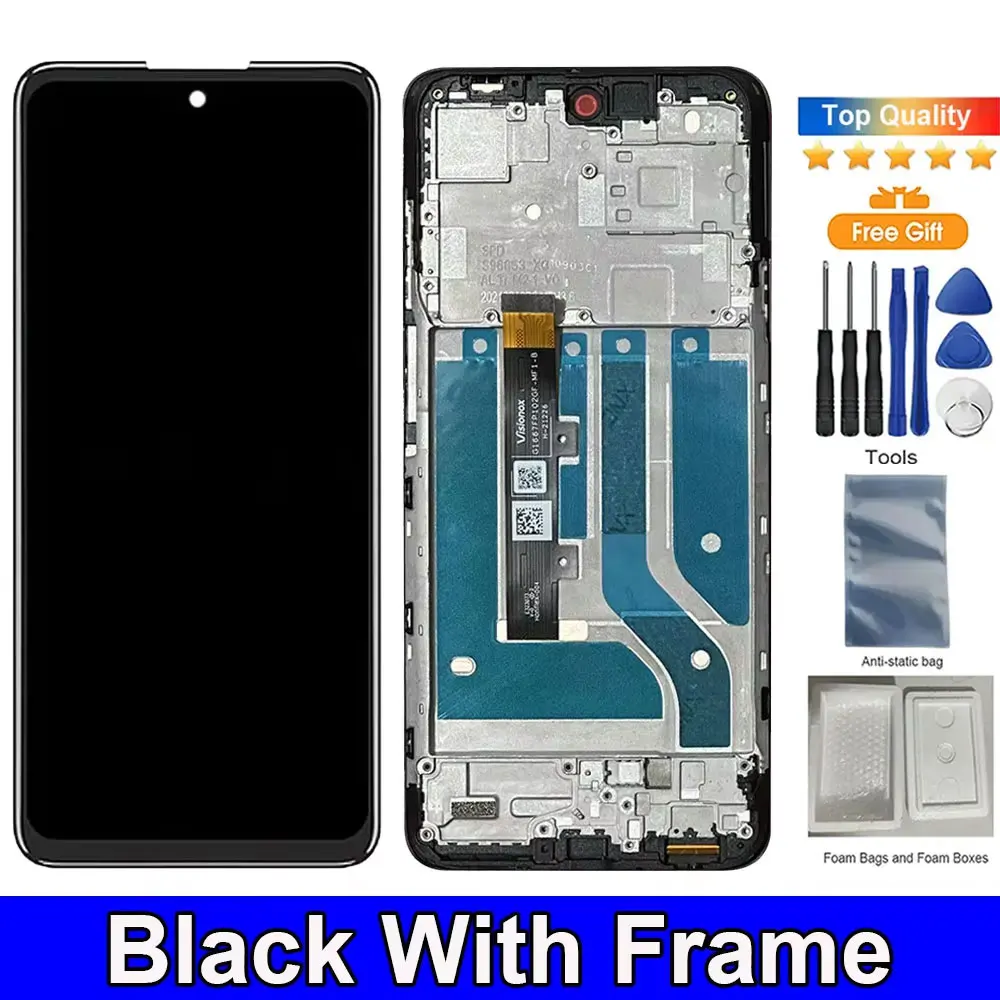 6.7“ OLED For Motorola Edge 20 Lite LCD Display Touch Screen Digitizer For Motorola Edge 20 Lite With Frame XT2139-1