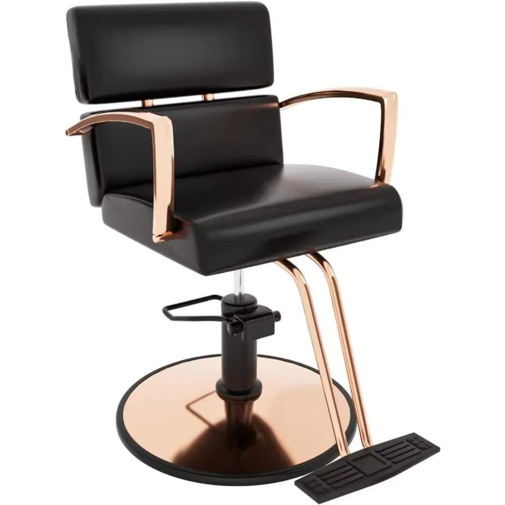 

Chair for Hair Stylist Heavy Duty, Barber Chair 360 Degree Swivel, Hydraulic Styling Chair Black & Rose Gold