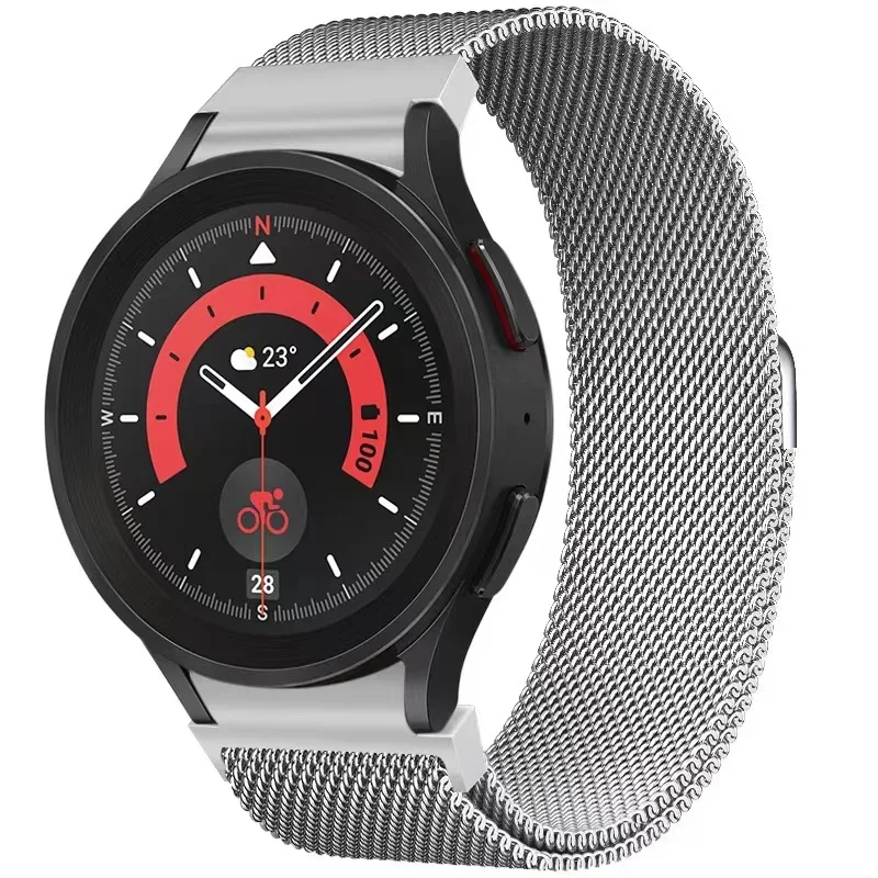 حزام معدني لساعة سامسونج جالاكسي 7/6/5/4 44 مللي متر 40 مللي متر سوار معصم مغناطيسي Correa Galaxy Watch 6 Classic 46 مللي متر 47 مللي متر حزام (استيك) ساعة