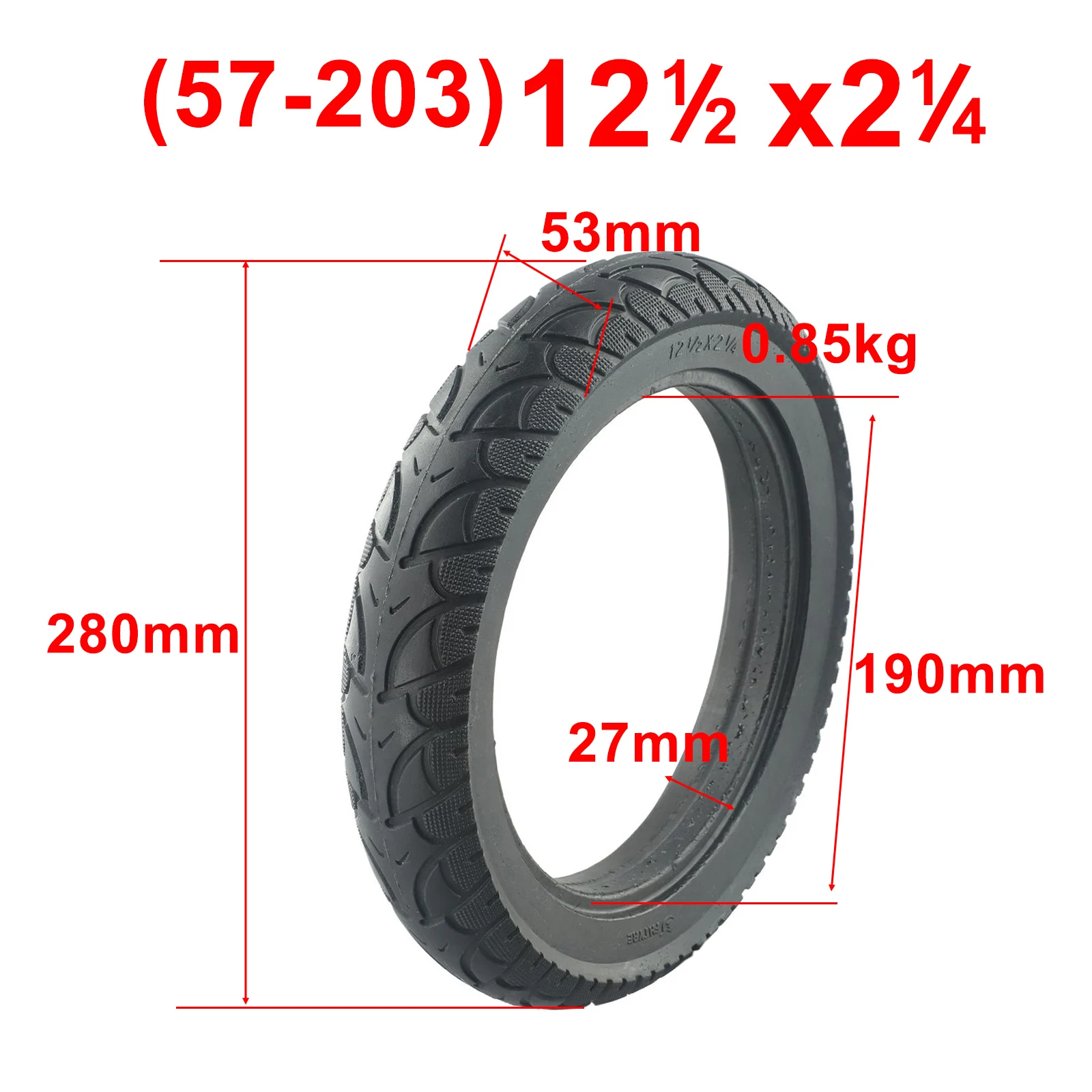 

High Quality New Practical Brand New Solid Tyre Tire 12 Inch Accessories Black Electric Scooter Fittings Parts