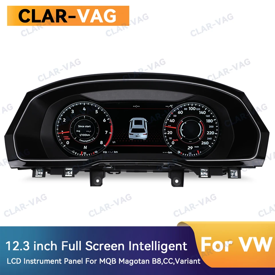 

12.3 inch LCD Dashboard Panel Digital Dashboard Panel Virtual Instrument Cluster CockPit For Volkswagen MQB Magotan B8 CC Weilan