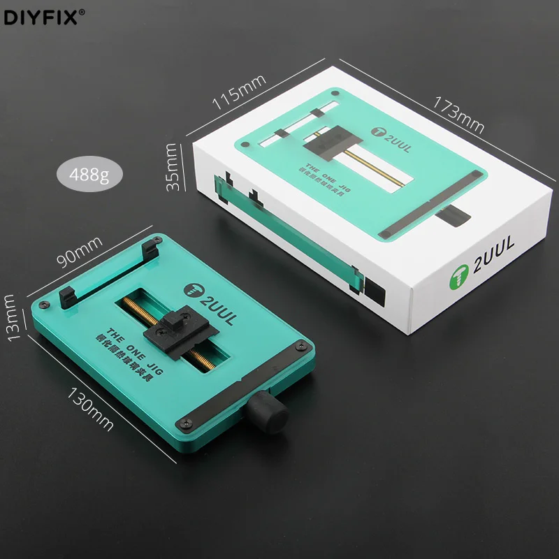 2UUL The One Jig Tempered Glass Motherboard Fixture PCB Board CPU Chip IC iPhone Android Universal Fixing Repair Tool
