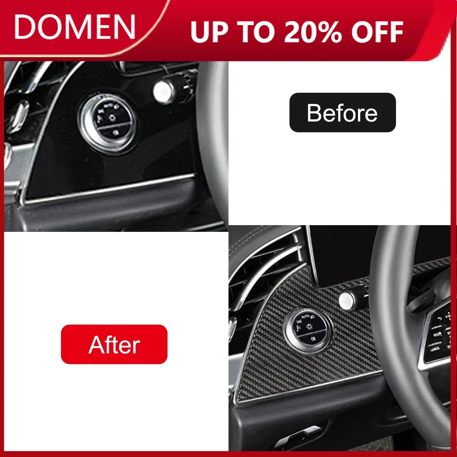 

For Mercedes-Benz E-Class W214 2024 2025 Real Carbon Interior Dashboard Console Panel Molding Decorative Cover Trim 1pcs