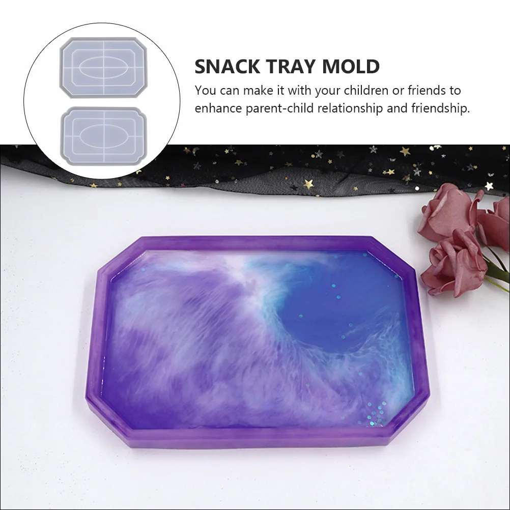 

2 шт. восьмиугольная форма для лотка DIY кристаллическая форма для эпоксидной смолы ремесленная форма для творческих лотков для хранения настольные органайзеры для родителей и детей