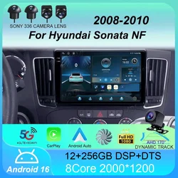 Android 16 Car Radio Carplay Auto For Hyundai Sonata NF 2008-2010 2 Din Multimedia Video Player Navigation GPS 2Din DVD Stereo