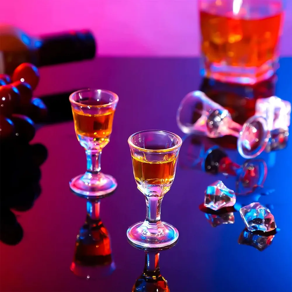 6 unids/set copa de whisky licor boda fiesta Mini 0,4 Oz 10 Ml transparente Tequila whisky Cordial vasos de vino copa de vino