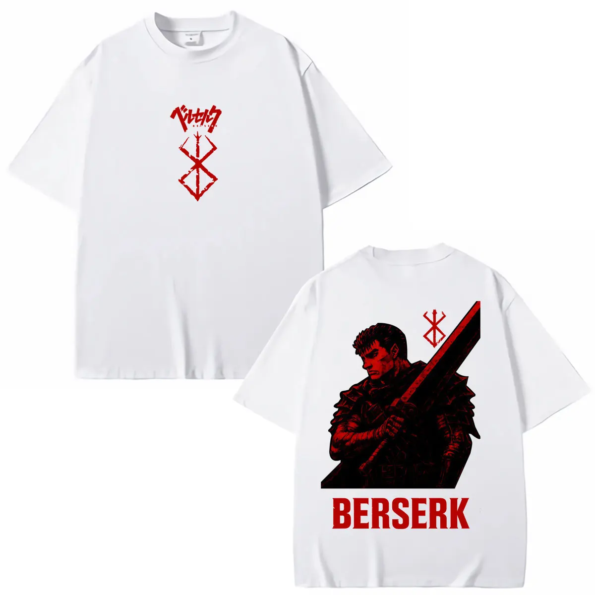 Japanese Anime Berserk Harajuku T Shirt Manga Gatsu Griffith Zodd T-shirts Men Women 100% Cotton Oversized T Shirts Fans Gifts