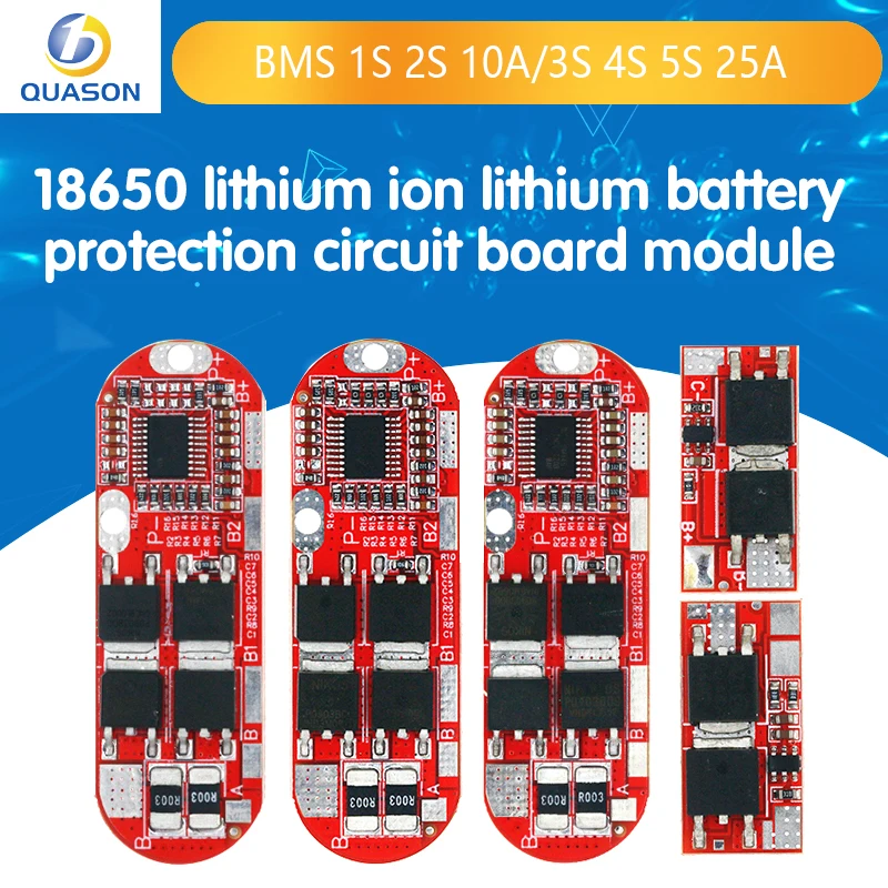 Bms 1s 2s 10a 3s 4s 5s 25a Bms 18650 Li-ion Lipo Lithium Battery Protection Circuit Board Module Pcb Pcm 18650 Lipo Bms Charger