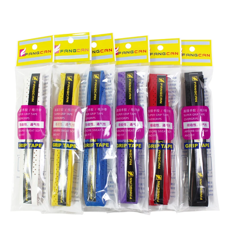 FANGCAN 6 stuks/lot 0,8 mm dikke tennisracket grip tape, zweetabsorberend, antislip racket overgrip, padel accessoires
