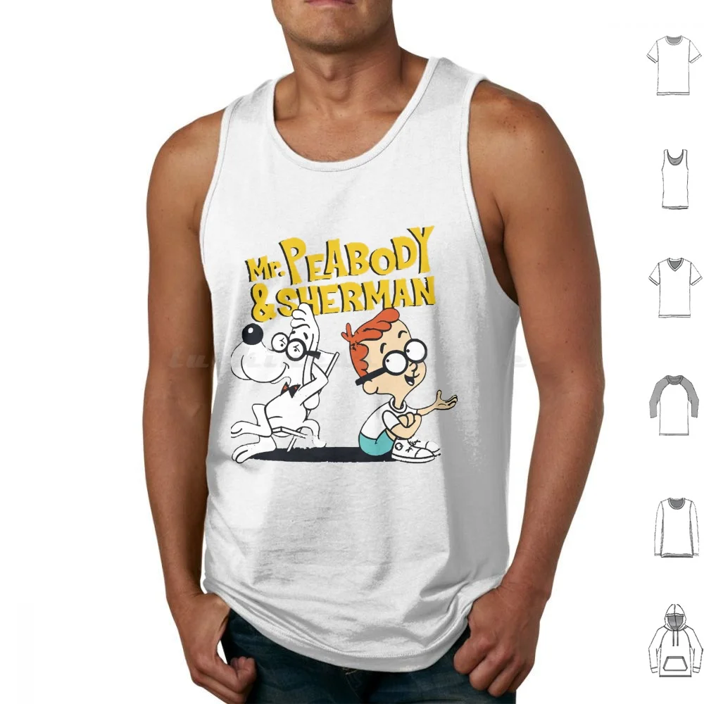 Camisetas sin mangas Retro Vintage Mr Peabody And Sherman Love You, chaleco sin mangas Retro Vintage Mr Peabody And Sherman Love You