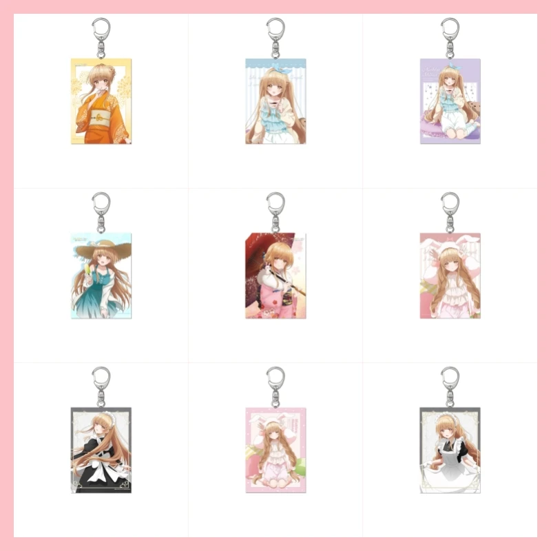 

Anime The Angel Next Door Spoils Me Rotten Acrylic Keychain figure Mahiru Shiina Pendant Bag Car Keychain Cell phone Pendant