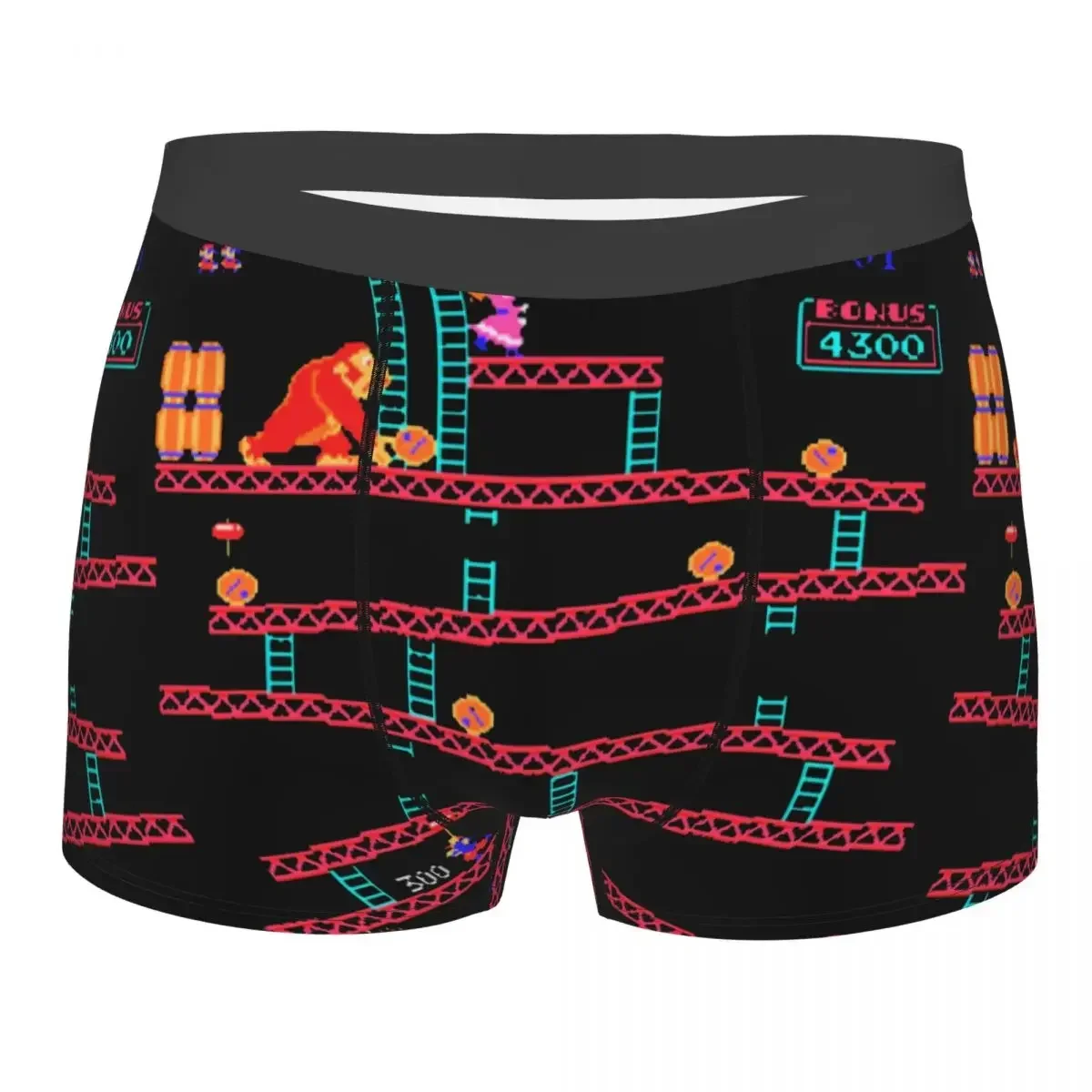 Men Donkey Kong Underwear Arcade Game Collage Vintage Retro Sexy Boxer Briefs Shorts Panties Homme Breathbale Underpants