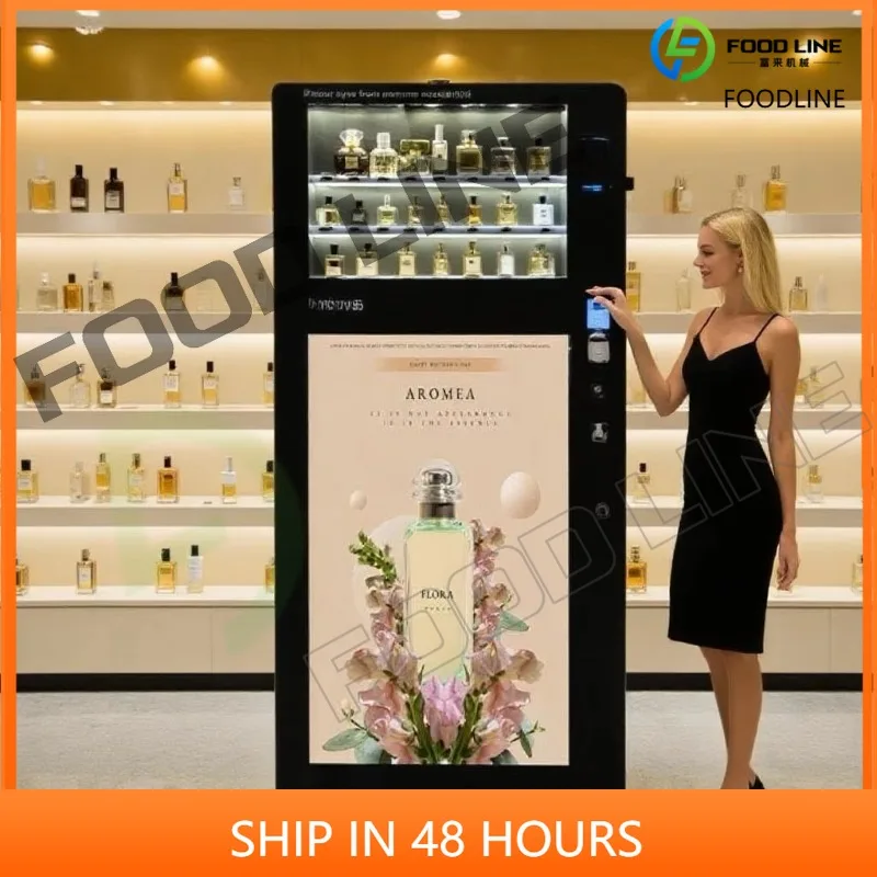 Distributeur automatique de parfums interactif à écran tactile personnalisable, adapté aux boutiques de beauté et aux points de vente de mode