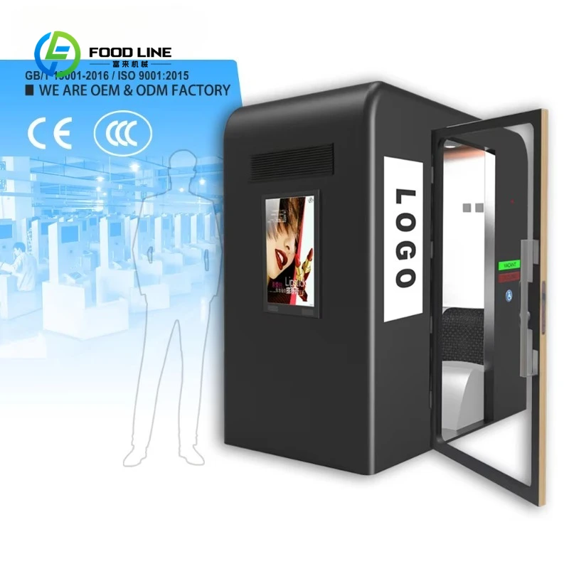 Customized Self-Service Photo Booth Commercial ID Photo Kiosk With Selfie Camera & Instant Printer For Rental Business