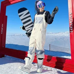 1PS Ski Pants Outdoor Sports Snowboard Wear Women Men Winter Snow Trousers Waterproof Windproof New Jumpsuit Warm Alpine Clothes
