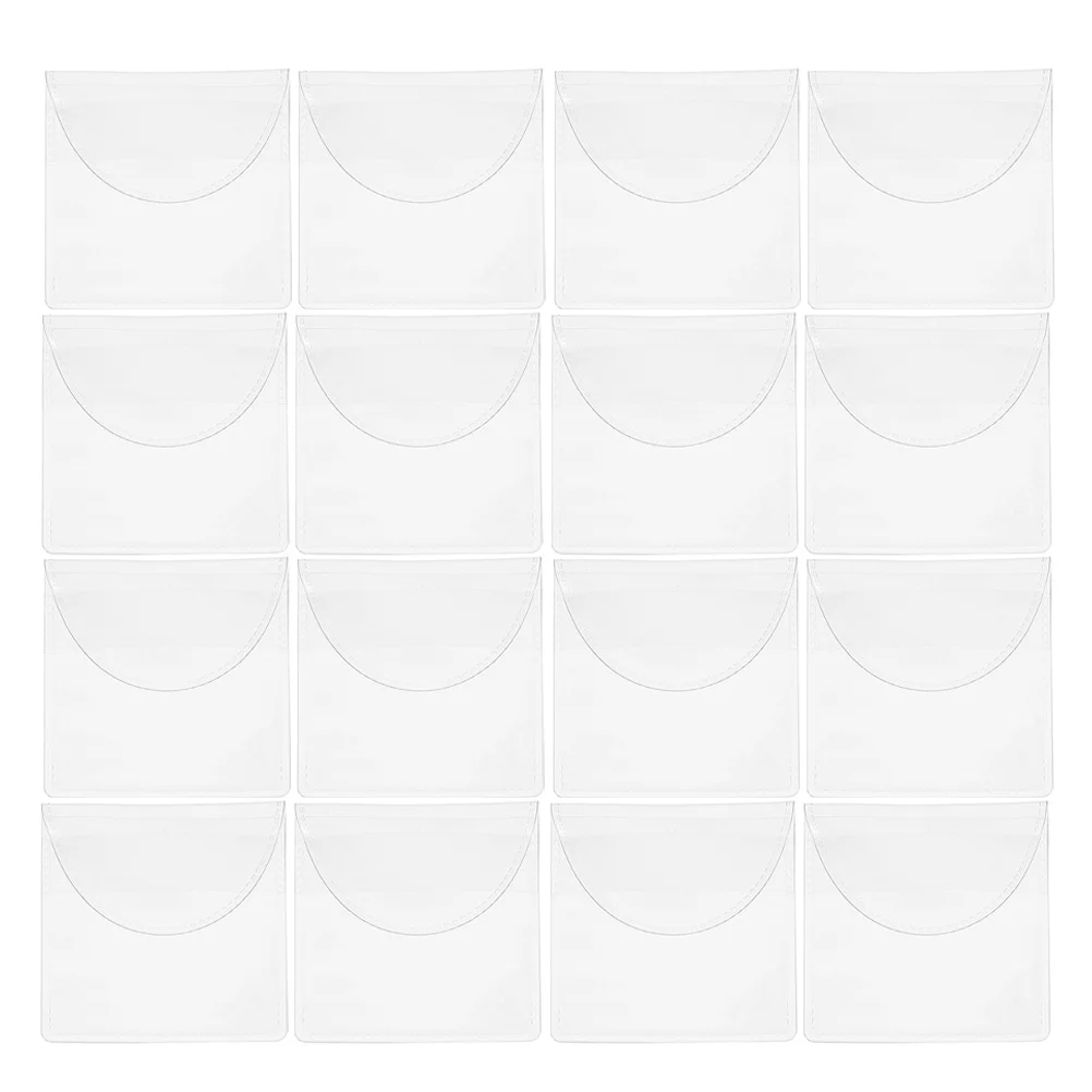

50pcs Transparent Badge Bag Single Pocket Coin Sleeves Clear Plastic Holder For Coin Collection Storage Display Durable Pvc
