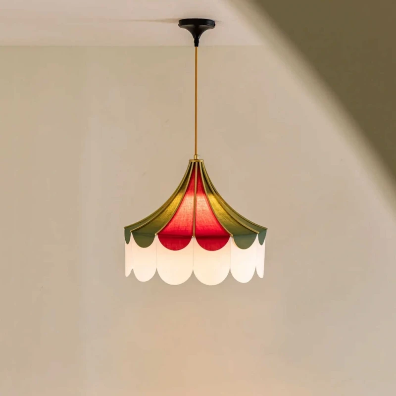 

Traditional Red Weaving&Iron E27 Chandelier Warm Light White Light Natural Light for Living Rooms Kitchens Bedrooms