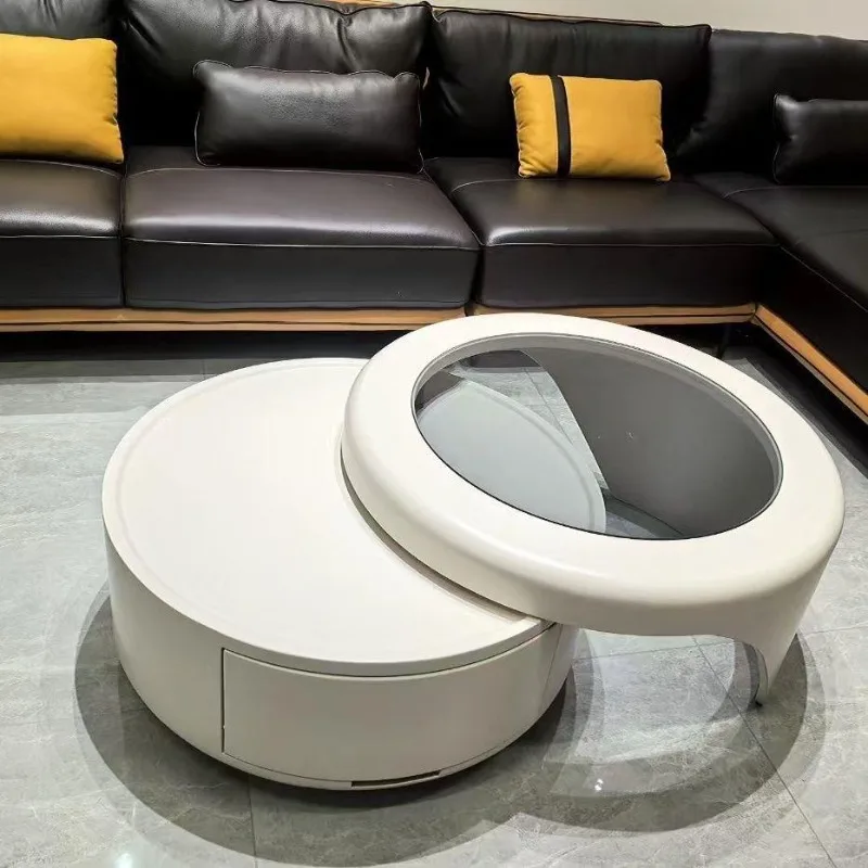 A modern minimalist storage drawer for a small apartment, a trendy two-in-one living room combination