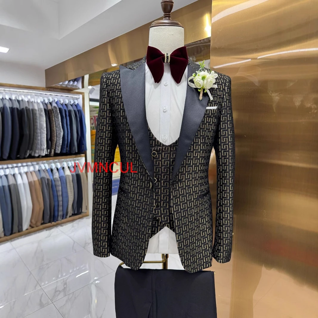 남성용 2026 프린트 3피스 슬림핏 가을 겨울 웨딩 - Men Formal Party Wear Outfit 리뷰 및 가격