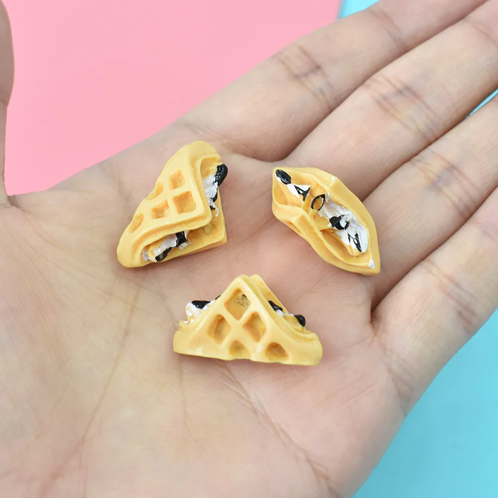 10pcs Kawaii Biscuits Resin Decoration Accessories Miniatures Mini Figurine Dollhouse Flatback Scrapbooking Embellishments Diy