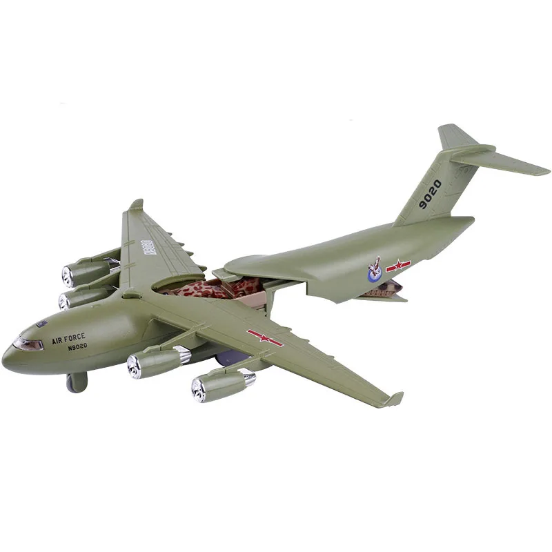 C17 Alloy Diecst Transport Aviation Simulation Pull Back Light Sound Aircraft Model Kids Toys For Boys