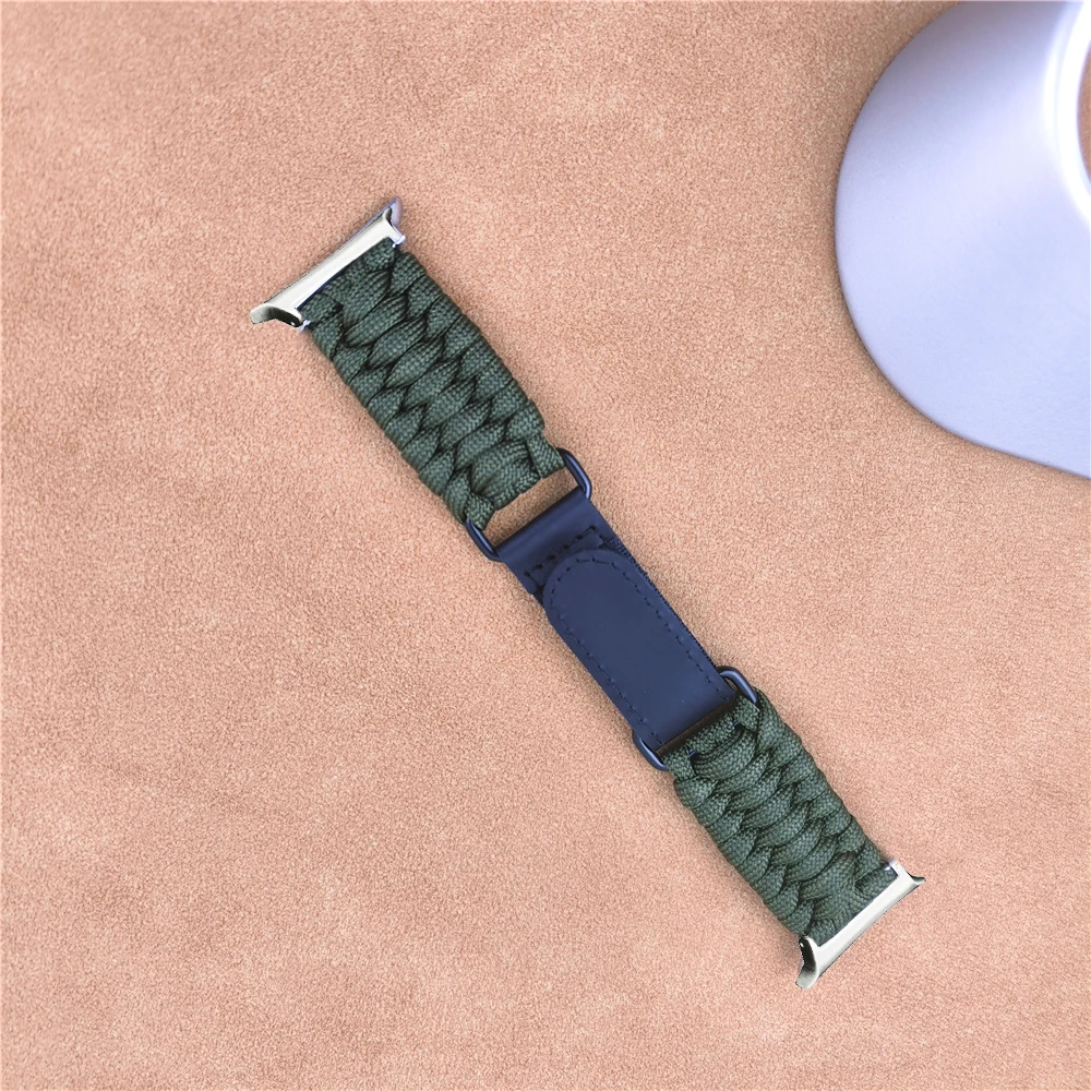 العصابات لساعة سامسونج جالاكسي الترا 47 مللي متر الفرقة حبل النايلون اليدوية حزام ساعة جالاكسي الترا 47 مللي متر LTE AI حزام حلقة النايلون في الهواء الطلق #2