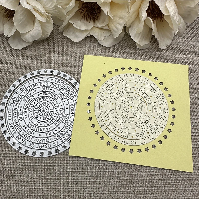 Time letters star circle ring Metal Cutting Dies Stencils Die Cut for DIY Scrapbooking Album Paper Card Embossing