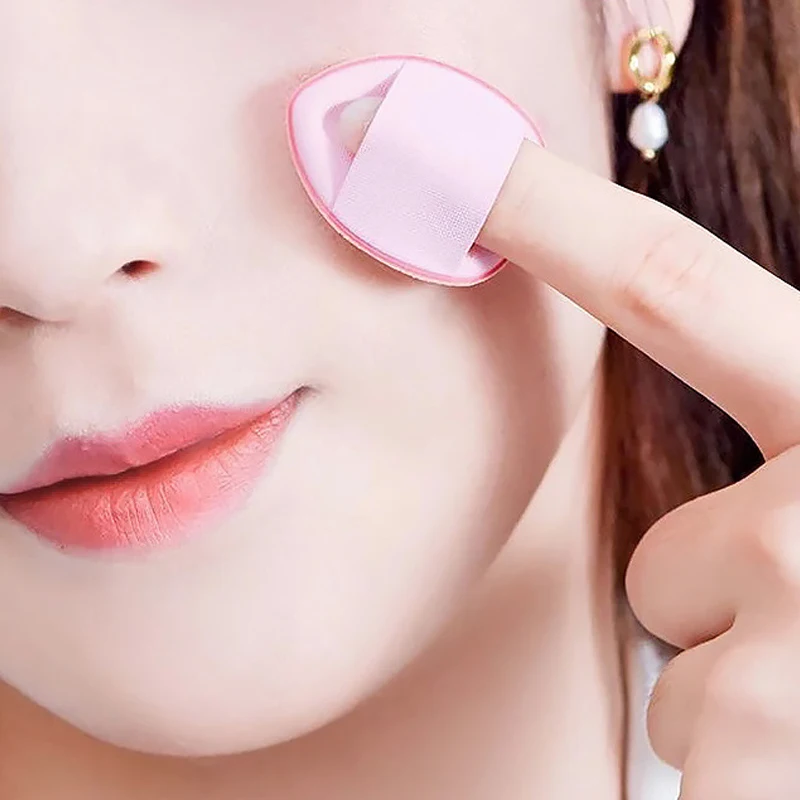 7Pcs 미니 핑거 팁 퍼프 컨실러 파운데이션 페이셜 메이크업 퍼프 루스 파우더 에어 크림 트라이앵글 메이크업 퍼프 뷰티 도구