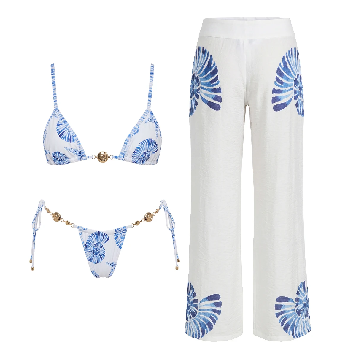 SEAURAL 2026 New 3pack Sexy Retro Print Bikini Swimwear Women Lace-up Swimsuit Biquini Backless Bathing Suit Beach Wear Summer