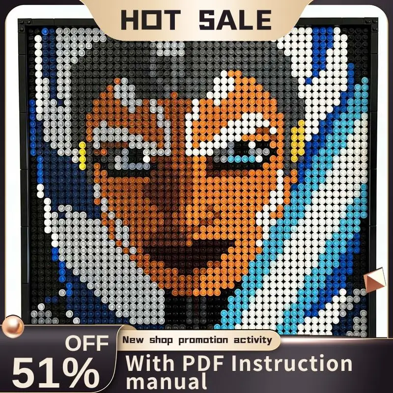 

New 2491Pcs Famous Star Battle Series Mosaic Painting Moc Model Building Custom Puzzle Diy Creative Ideas Kid Toys Birthday Gift