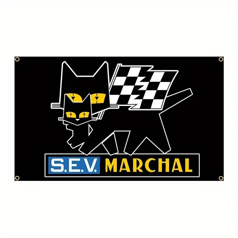 Sports Cat Racing Checkered Flag Banner Yard Decoration Party Theme Flag Outdoor House Decor Sign Display S.E.V. MARCHAL Flag