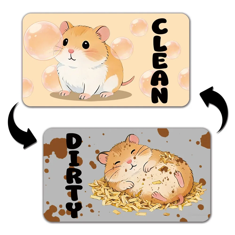 Cartoon Animal Dishwasher Stickers Clean Dirty Indicator Magnetic Dishwasher Magnet Sign Status Indicator Non-Scratch