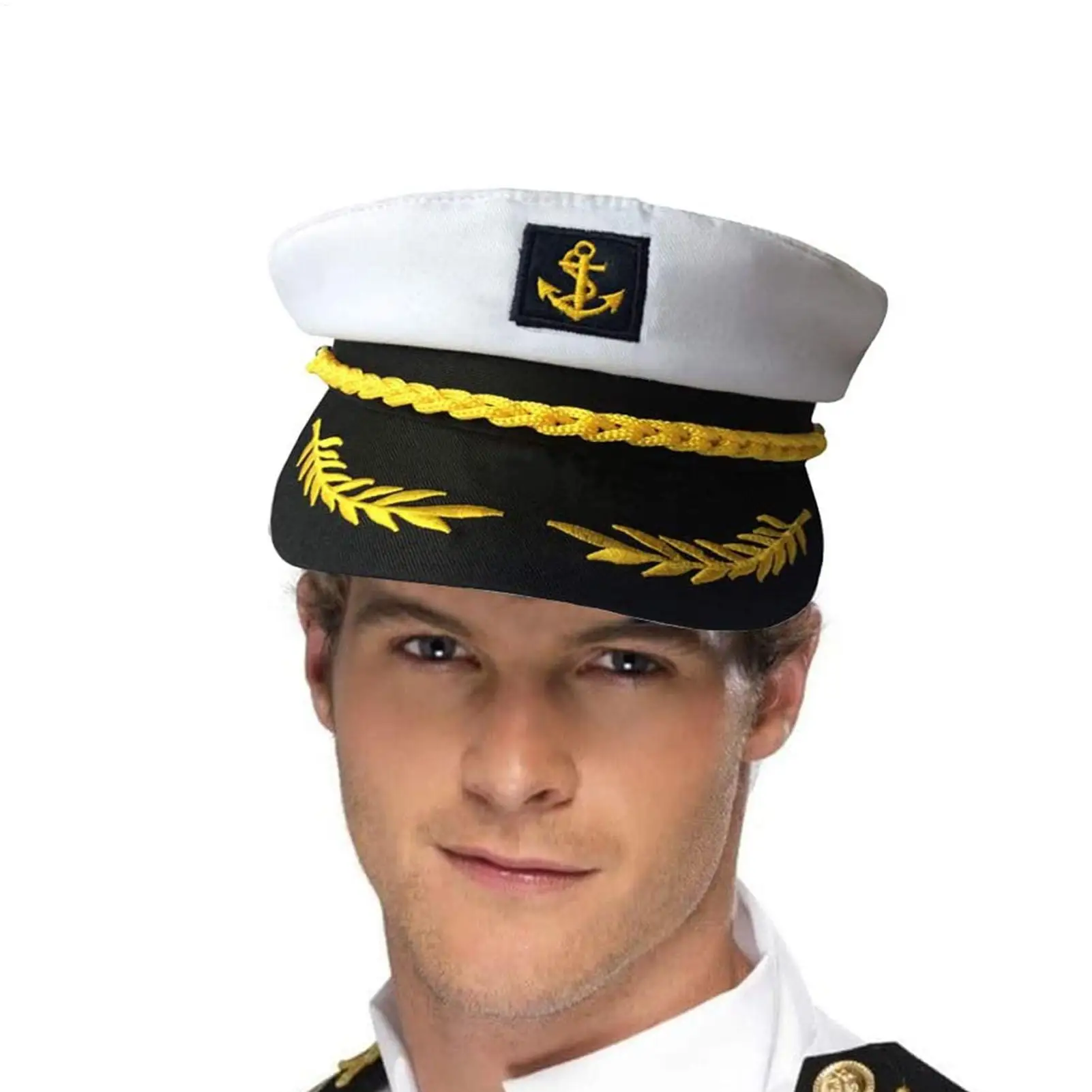 Chapeau de capitaine de yacht pour adulte, réglable, pour homme et femme, idéal pour les fêtes, les bals costumés et les événements, accessoire de costume élégant et excellent