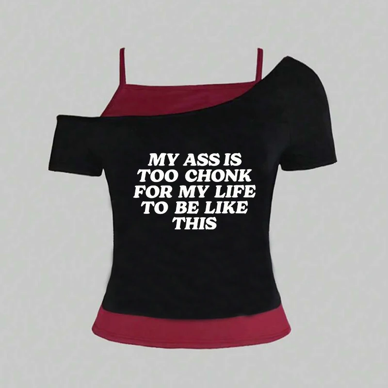 2000s Y2K الشارع الشهير الكلاسيكية المحاصيل الأعلى القوطية جماليات الشرير الصيف المرأة المحملة Harajuku الإبداعية إلكتروني نمط تي شيرت مطبوع