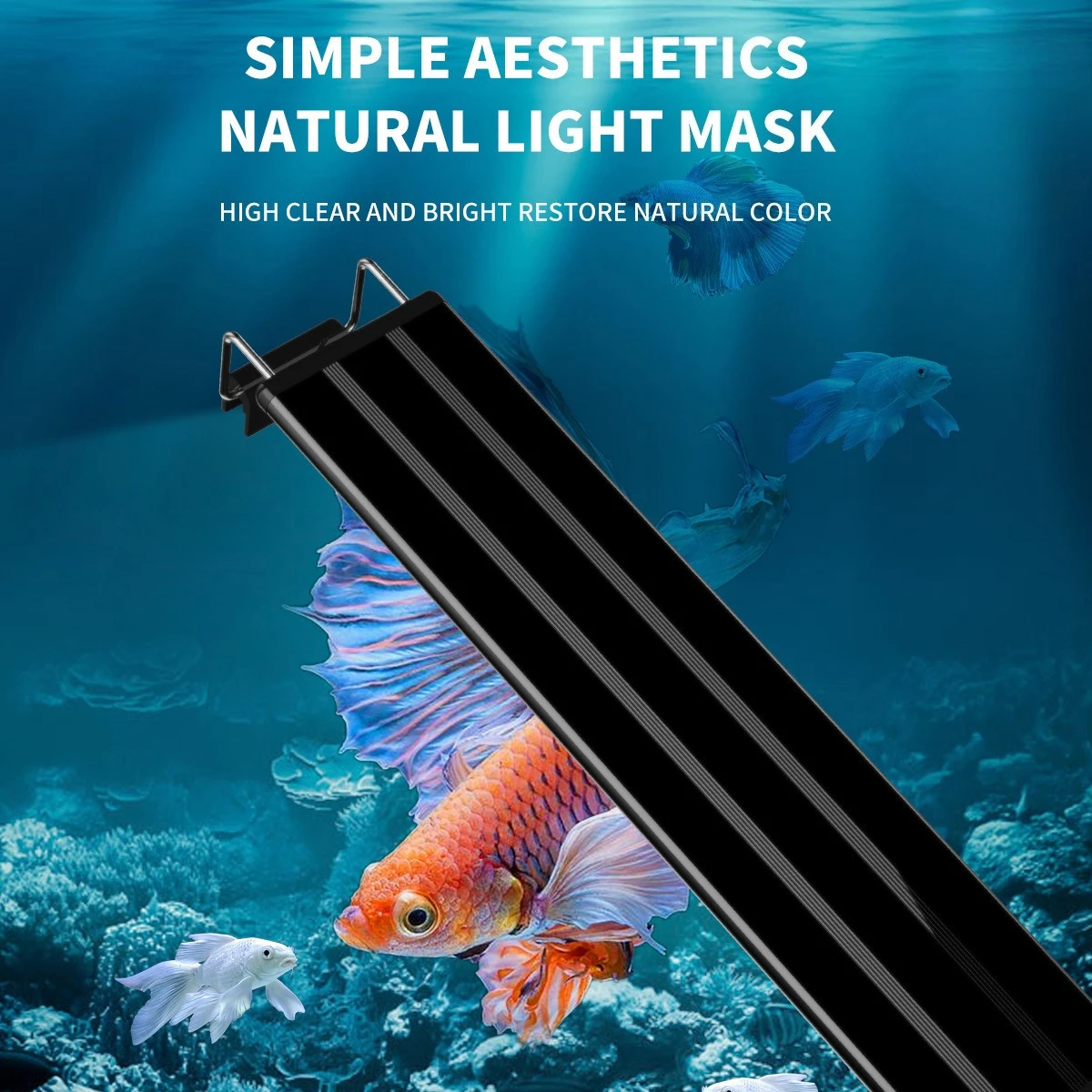 

Aquarium LED Planted Light Full Spectrum for 12 inch to 36 inch Betta Fish Tank Light 3 Color Light Modes Clip On Aquarium Lamp