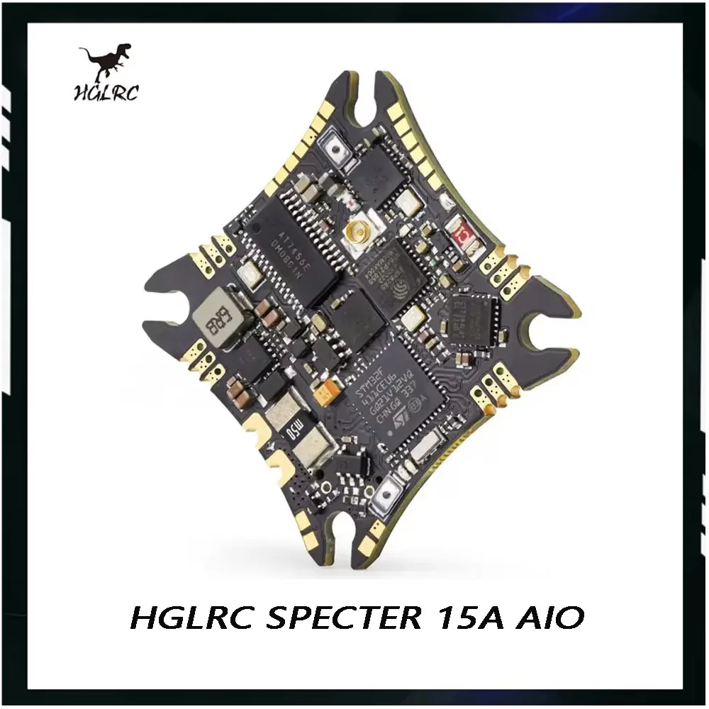 

HGLRC New SPECTER 15A AIO F411 Flight Controller 4in1 ESC - MPU6000 Bluejay ELRS 2.4G RX 2-4S 25.5X25.5mm for RC FPV Drones