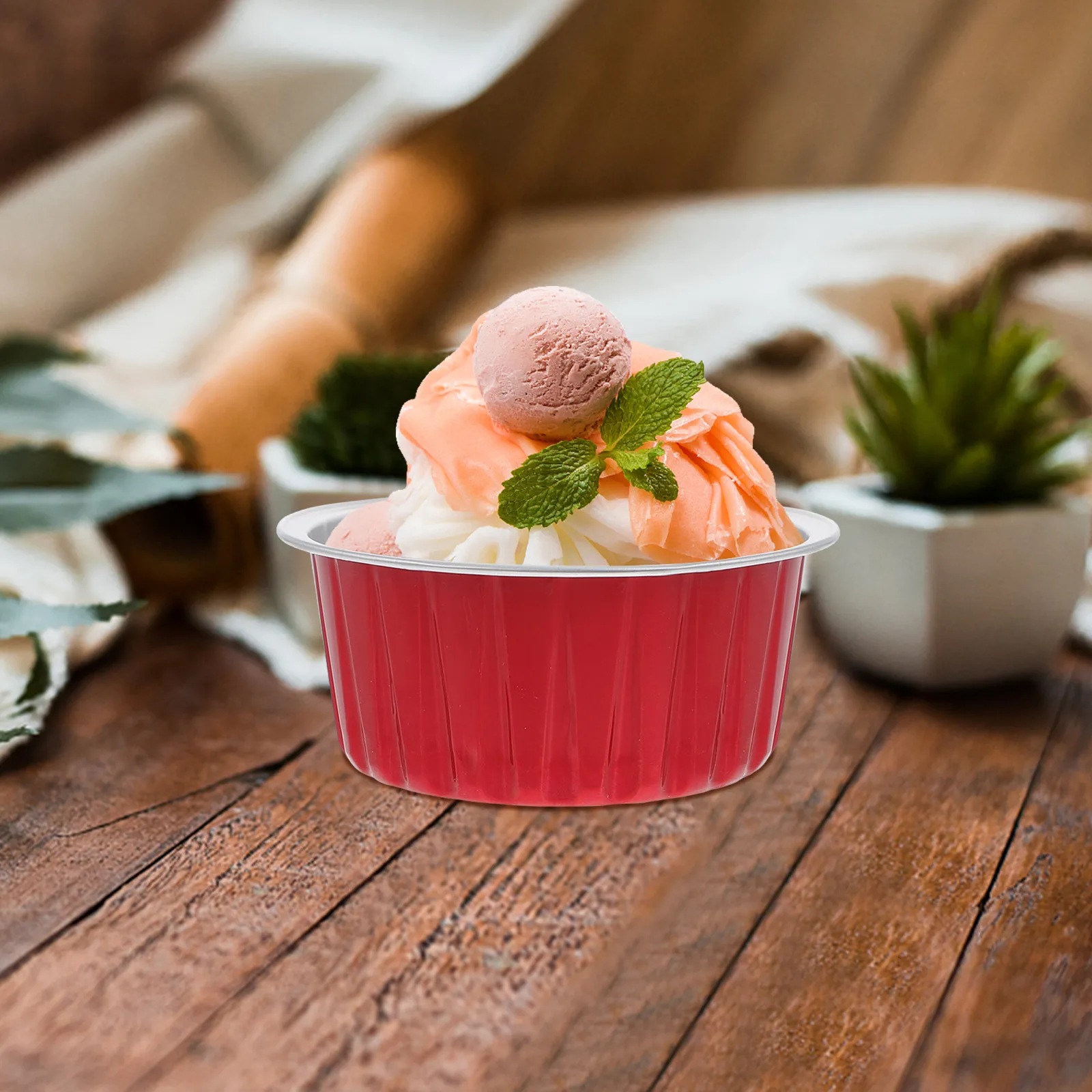 

48 шт. алюминиевых форм для маффинов, толстые одноразовые формы для выпечки кексов, 125 мл, для вечеринок на открытом воздухе и в помещении, пикников