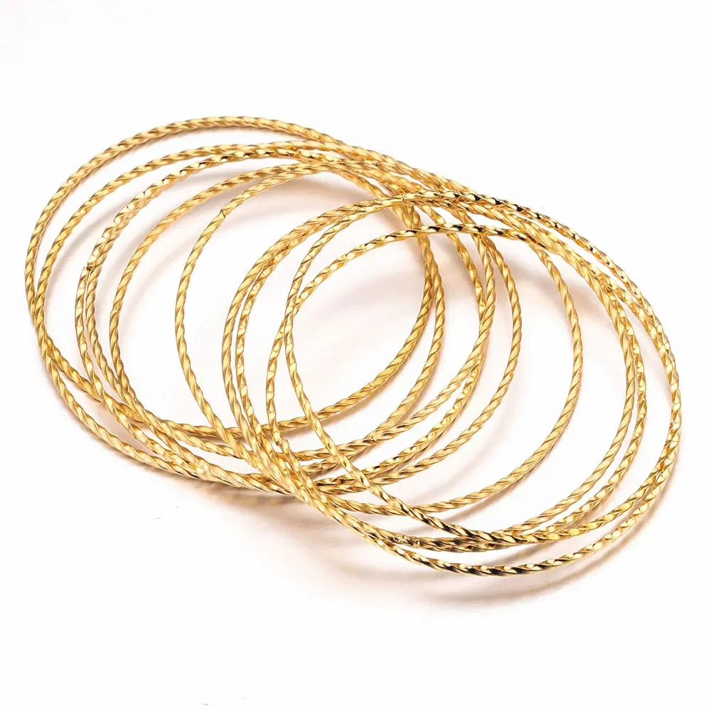 10pcs 30/50MM Twisted Large Circle Stainless Steel Gold Plated for Diy Connectors Earring Bezel Blank Jewellery Making Supplies